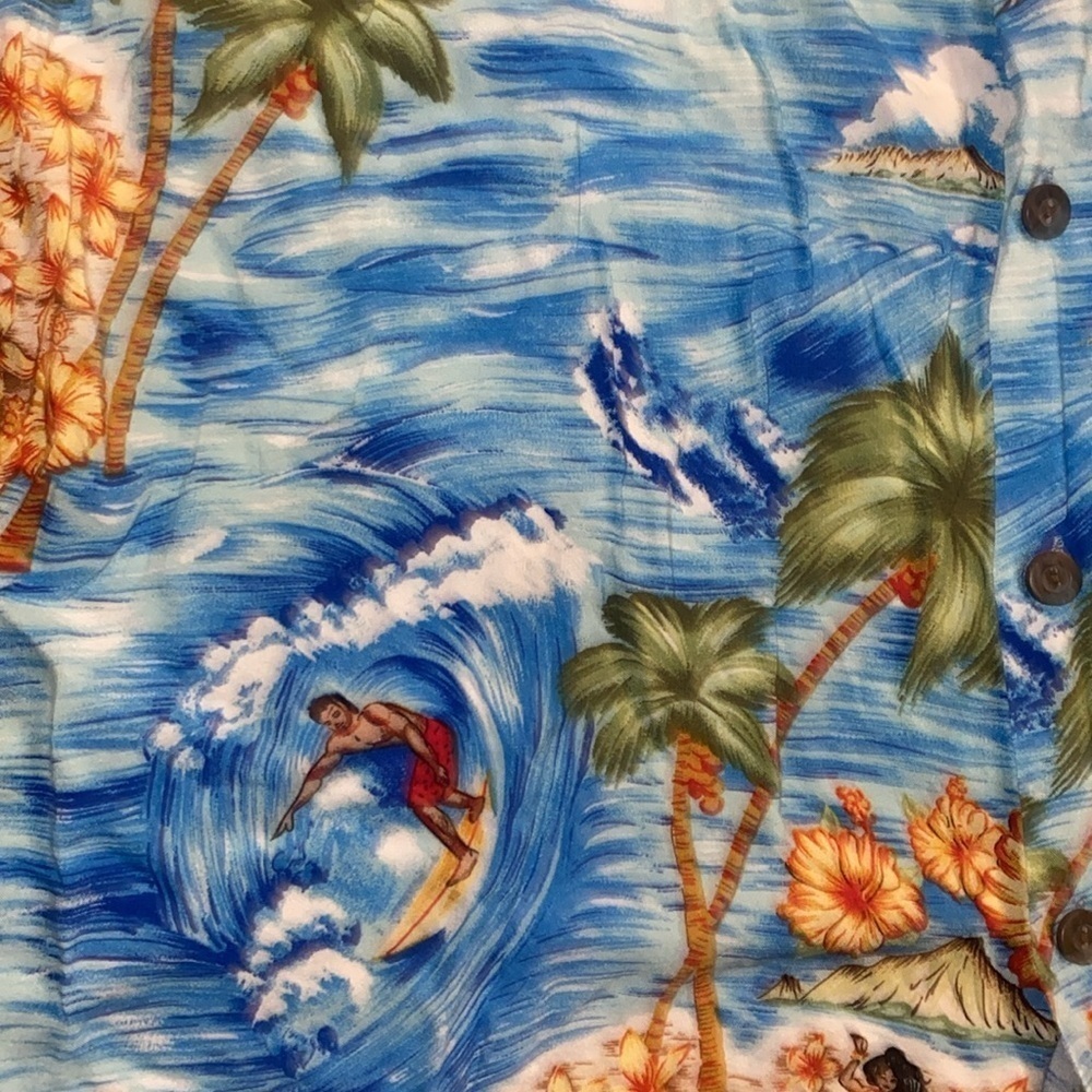Ocean Current vintage button down Hawaiian shirt size medium - Picture 4 of 6